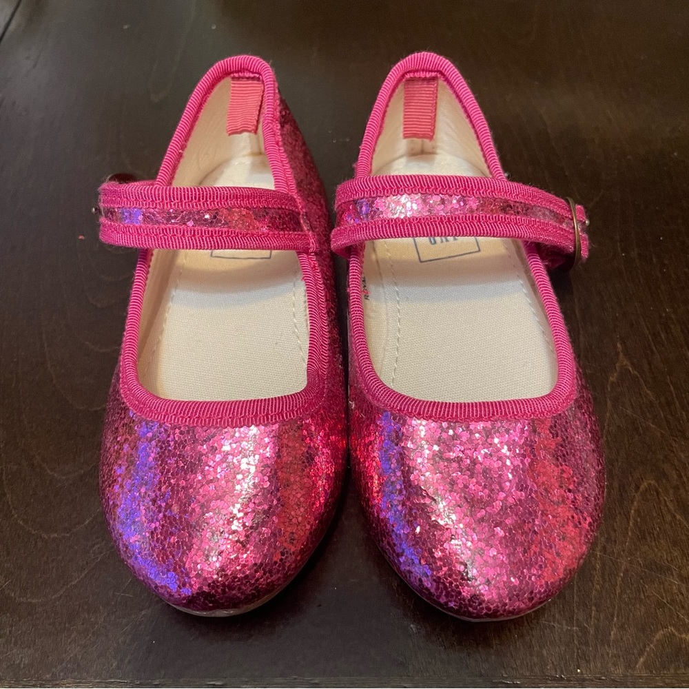 Gap Pink Glitter Mary Jane Shoes